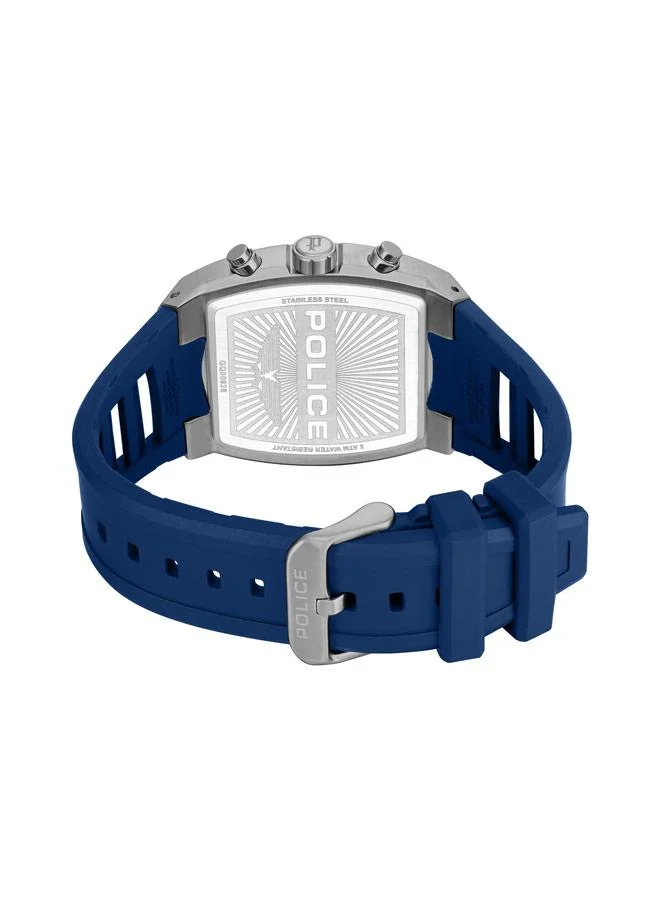 Police Blue Men's Creed Blue Dial Silicone Strap Chronograph Watch for Men, 42mm for Men | Best Price UAE